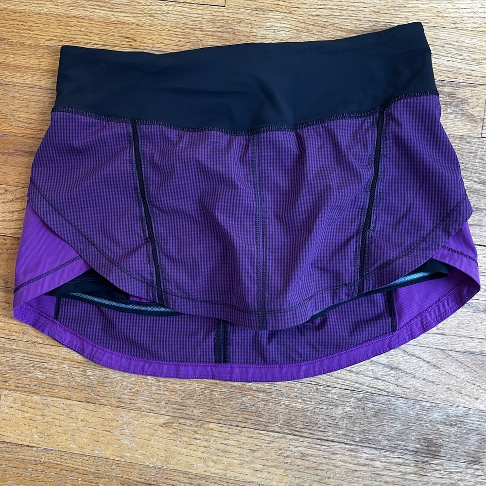 lululemon athletica Purple and Black Tennis Skirt